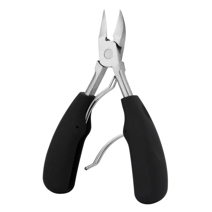 5-delt negleklippersæt, skarpe klinger, rustfrit stål, ergonomisk håndtag, til manicure og pedicure.