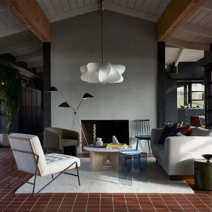Moderne Japansk Silkelampe Wabi Sabi