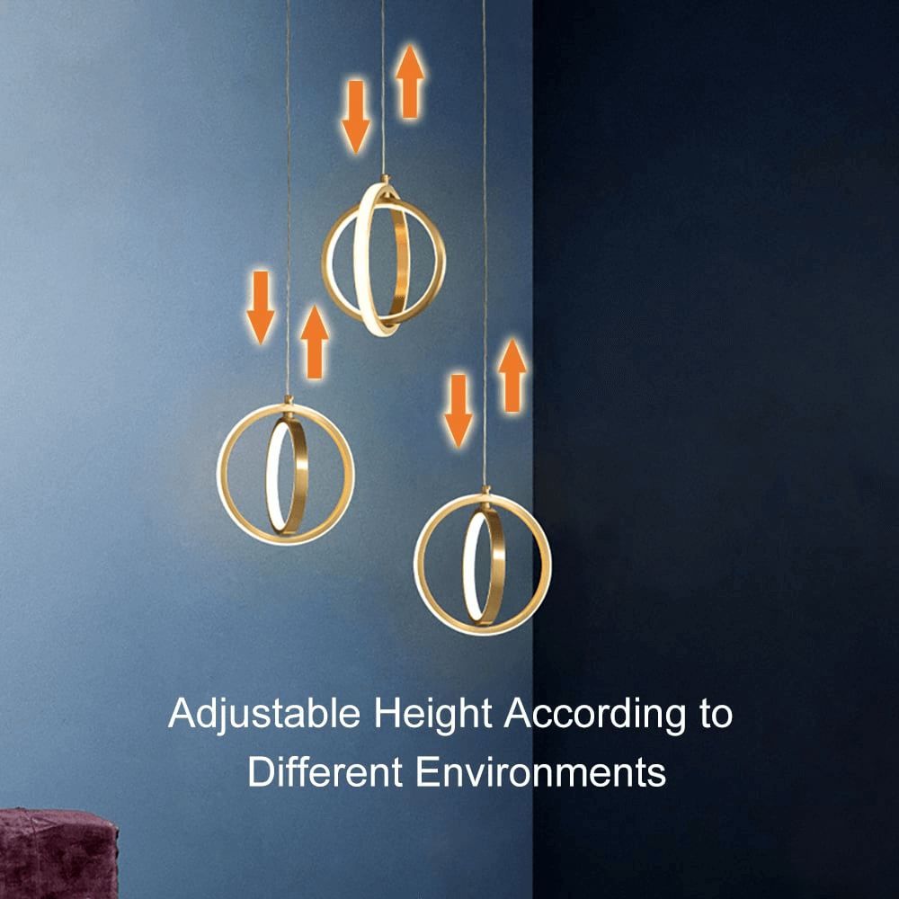 Dobbelt LED Pendellampe i Messing - Moderne Design
