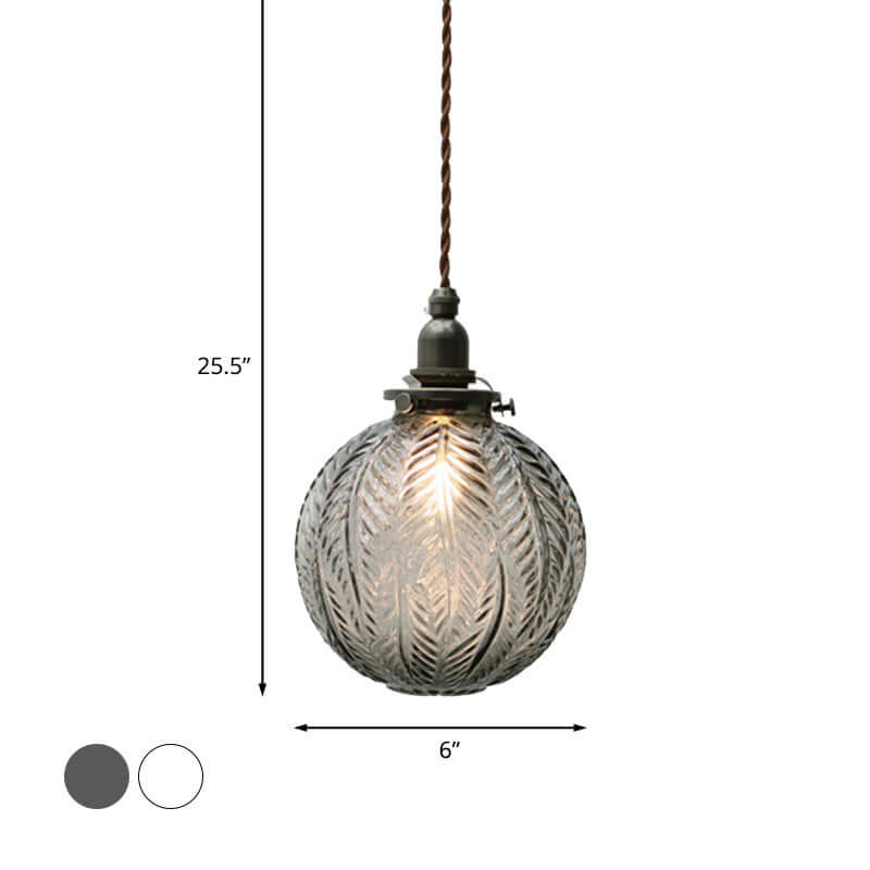 Kolonialstil pendellampe i glas