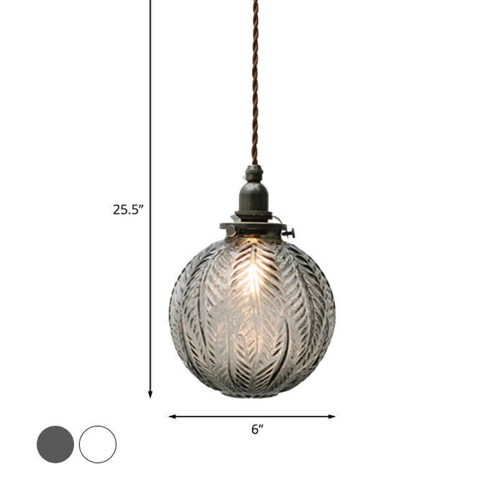 Kolonialstil pendellampe i glas