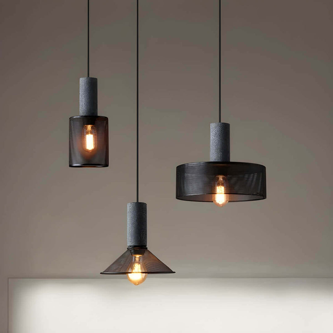 Moderne loft pendellampe - Beton & metal design