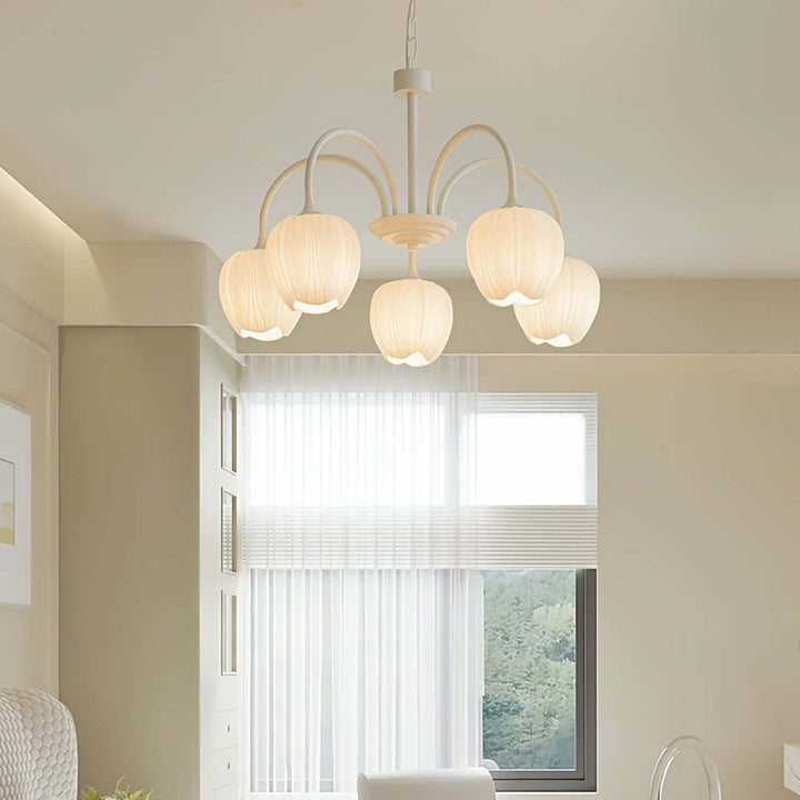 Moderne loftlampe i matcha-stil, 8 lampeskærme
