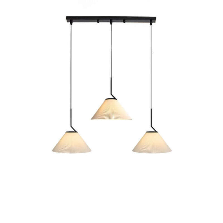 Moderne Creme Rynket Pendel Lampe
