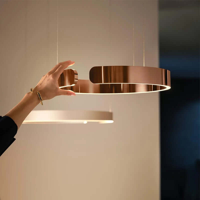 Moderne LED-cirkel loftlampe - stilfuld belysning til hjemmet