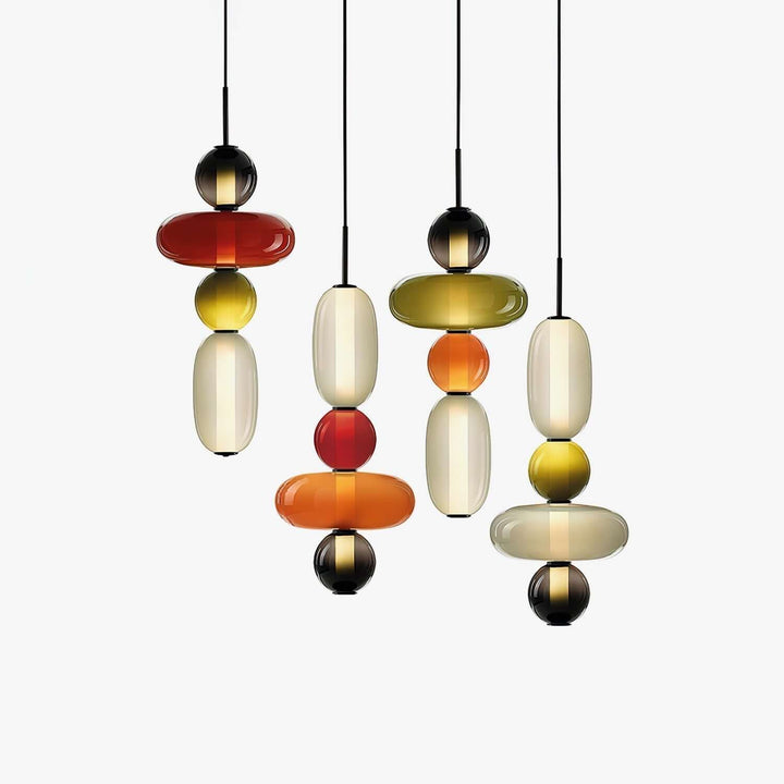 Lampe Pendante En Verre Confit