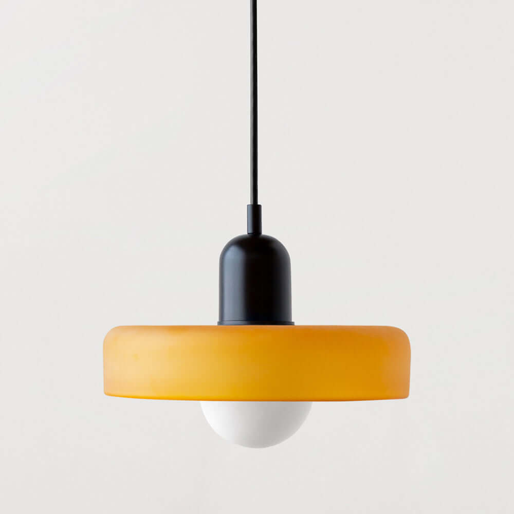 Farverig Bauhaus-stil glasloftslampe