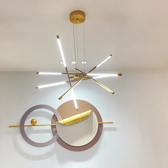 Moderni Kultakattovalaisin - 10-lamppuinen LED-kattovalaisin