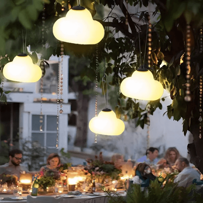 Udendørs LED-hængelampe med sky-design