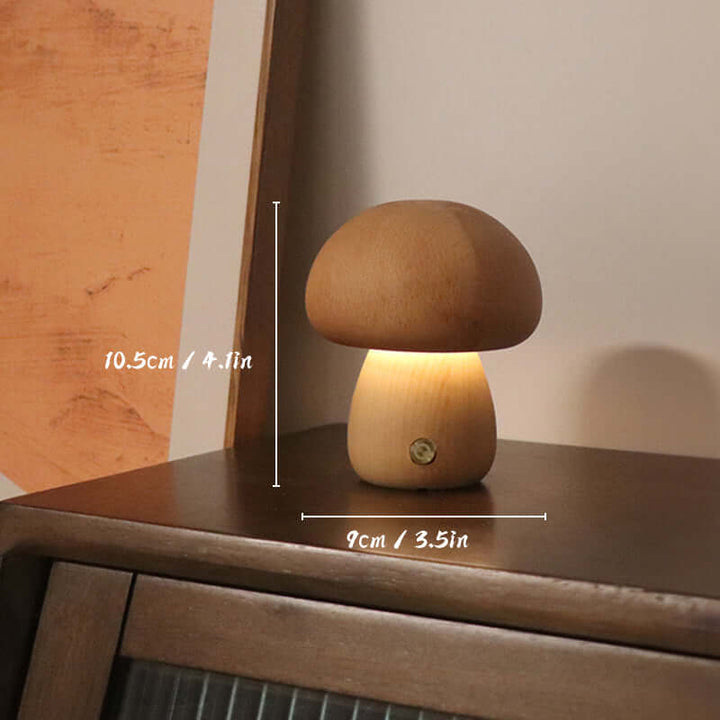 Genopladelig svaneformet bordlampe i træ