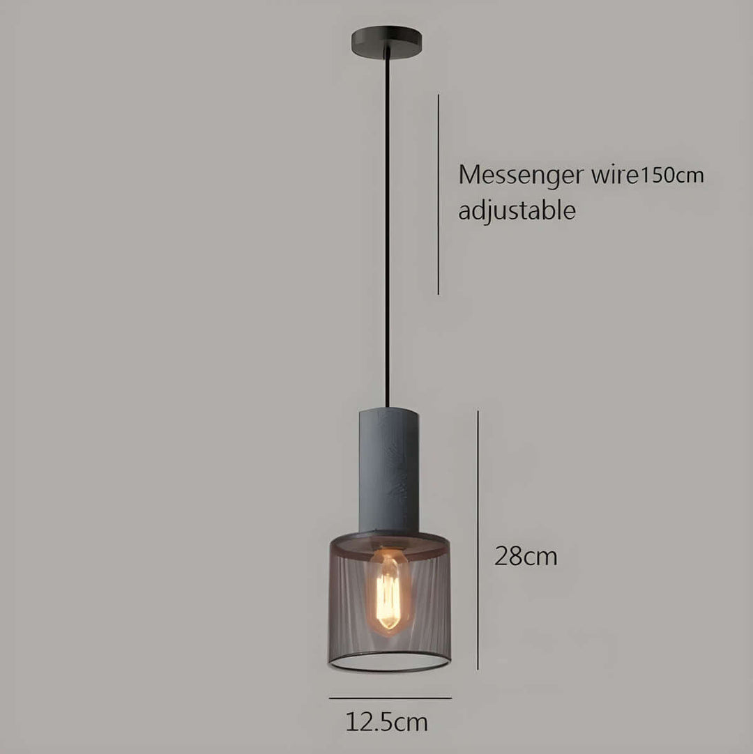 Moderne loft pendellampe - Beton & metal design