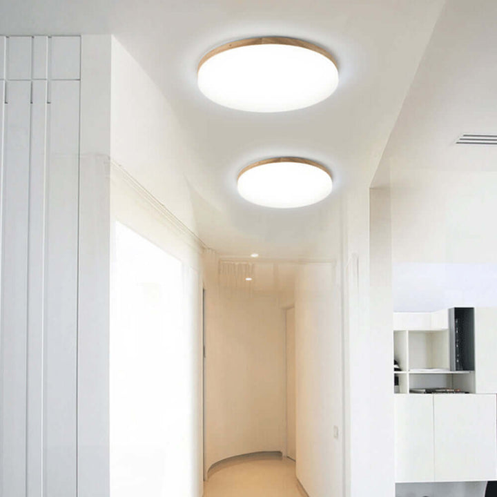 Enkel rund LED loftlampe i akryl