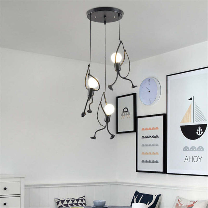 Retro pendel lampe, geometrisk lampe, indretningslys