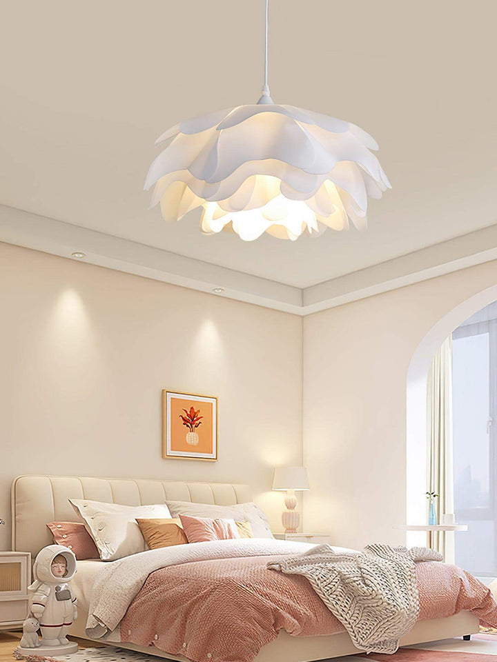 Hvid blomster loftslampe