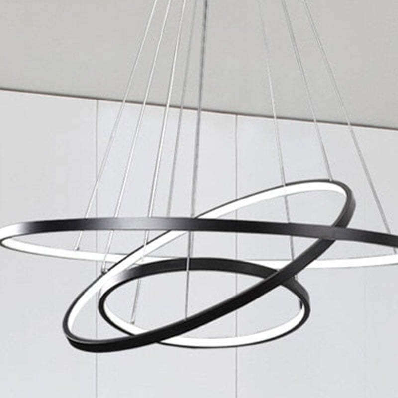 Moderne 3-ring LED loftslampe præsentation