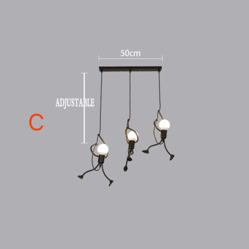 Retro pendel lampe, geometrisk lampe, indretningslys