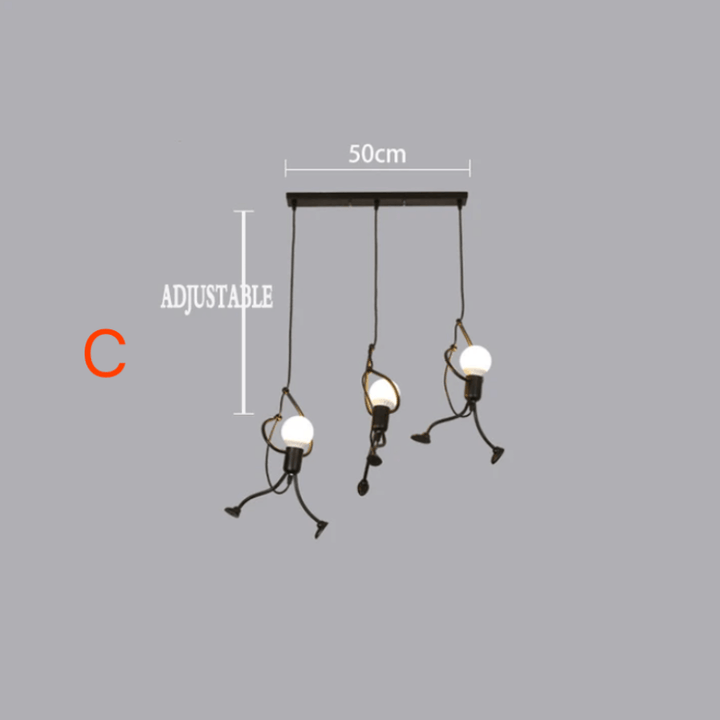 Retro pendel lampe, geometrisk lampe, indretningslys