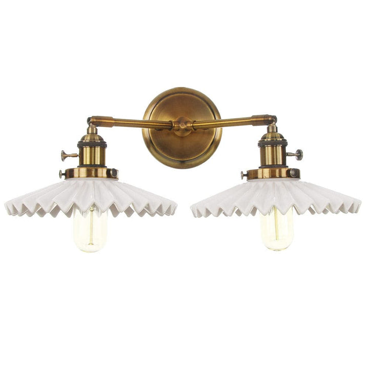 Lampe À Double Tête En Céramique Ancienne