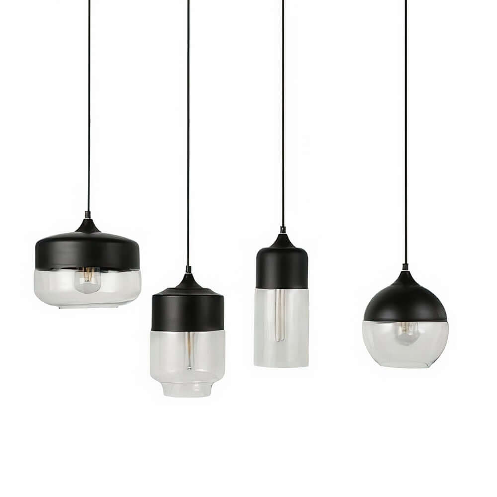 Moderne pendellampe med glasskjerm