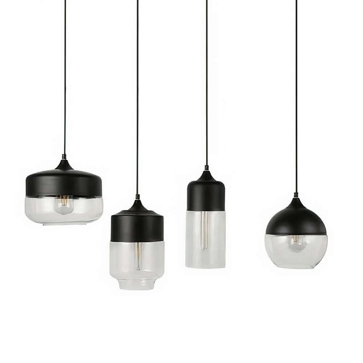 Moderne pendellampe med glasskjerm
