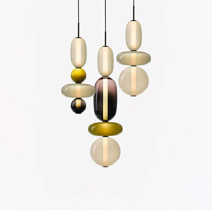 Lampe Pendante En Verre Confit