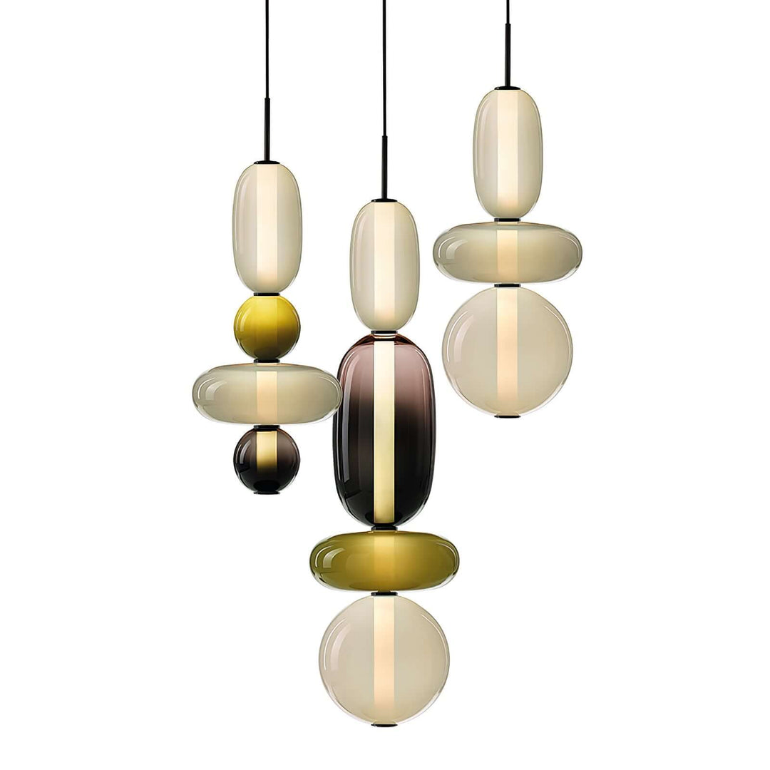 Lampe Pendante En Verre Confit