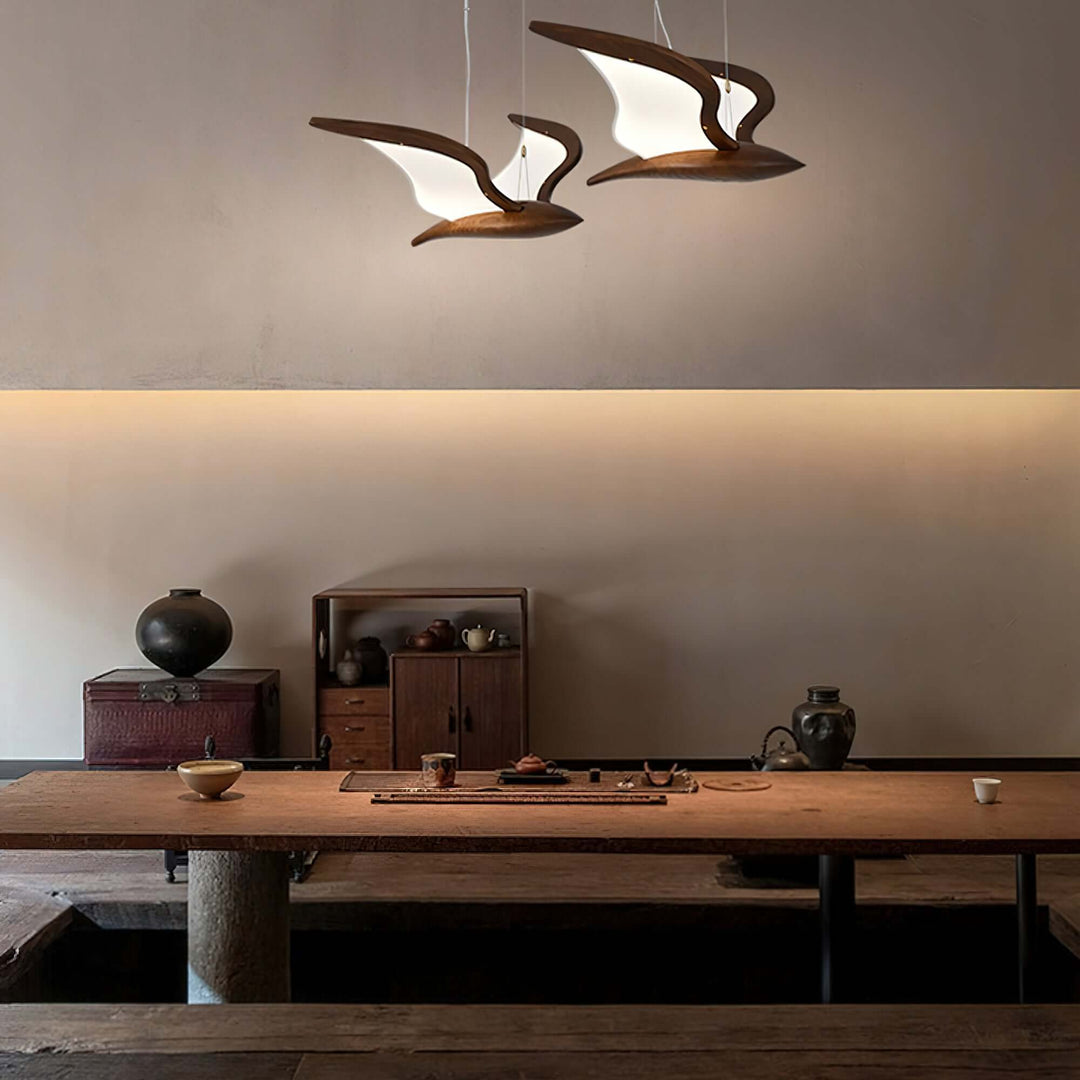 Moderne fugle-inspirerede pendellampe, spisestuelampe