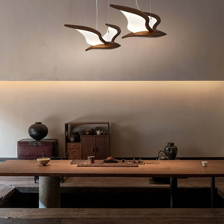Moderne fugle-inspirerede pendellampe, spisestuelampe