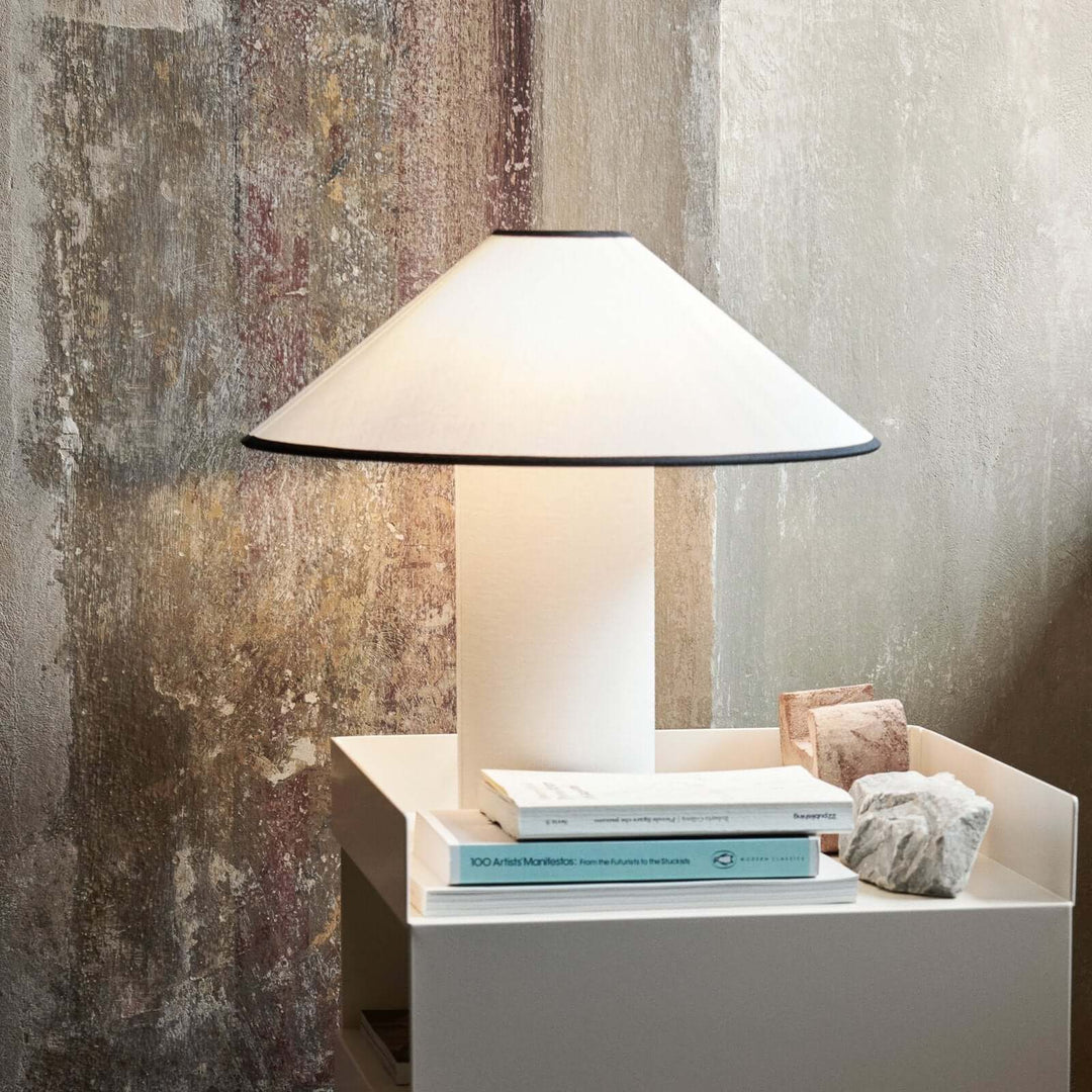Moderne bordlampe sort og hvid