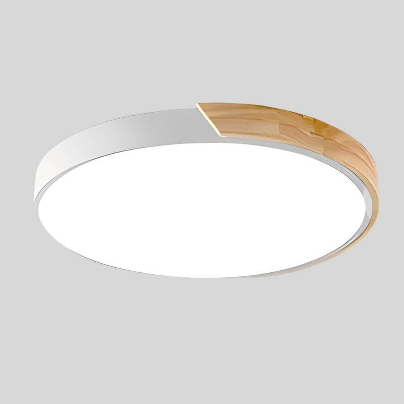 Moderne rund træ loftlampe - Skandinavisk stil