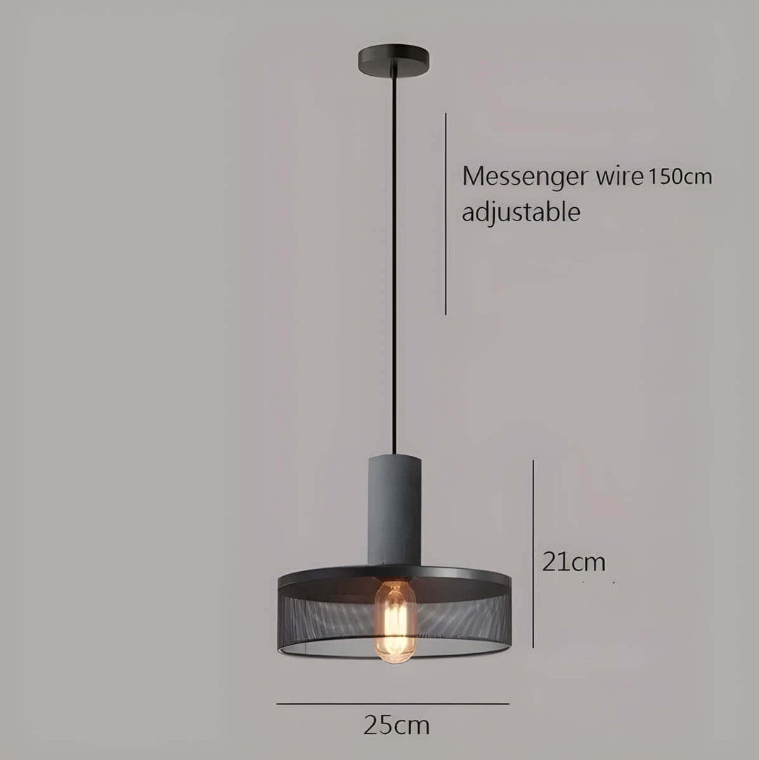 Moderne loft pendellampe - Beton & metal design