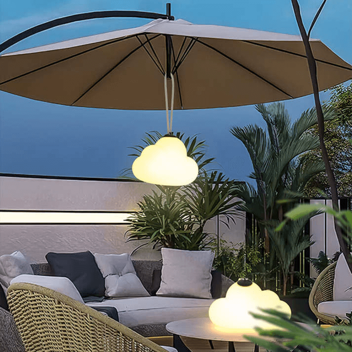 Udendørs LED-hængelampe med sky-design