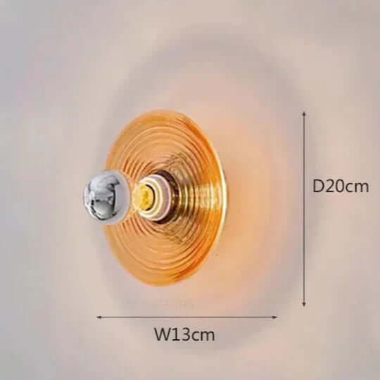 Vintage LED Væglampe i Glas