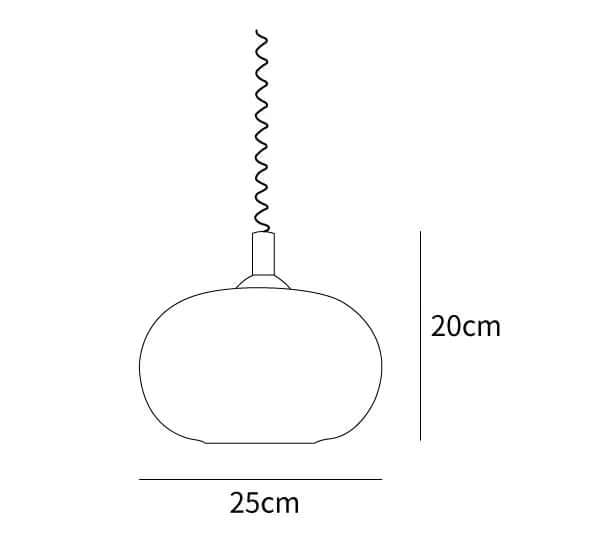 Moderne pendellampe, blå