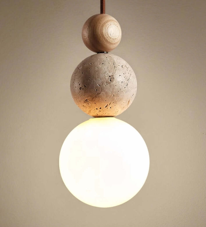 Moderne enkel travertin pendel lampe