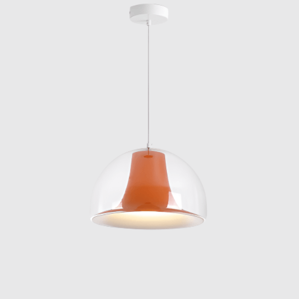 Moderne halvcirkel pendel med glaskuppel