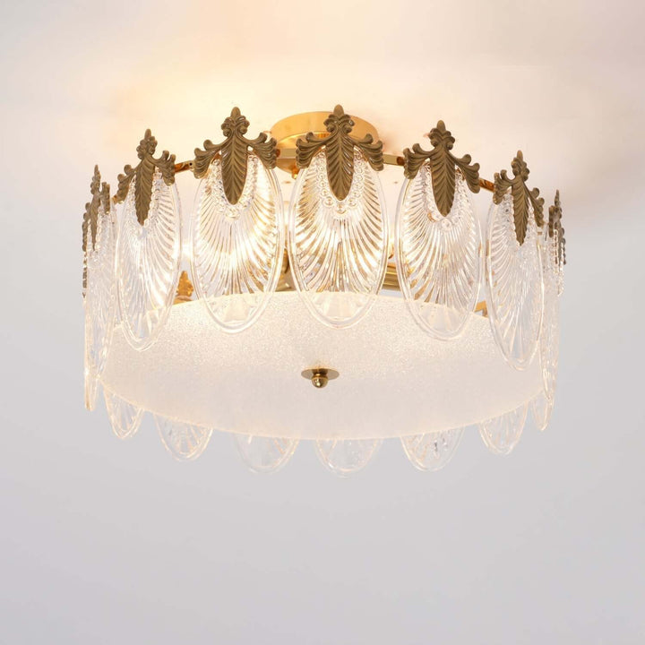 Dekorativ rund glas lysekrone