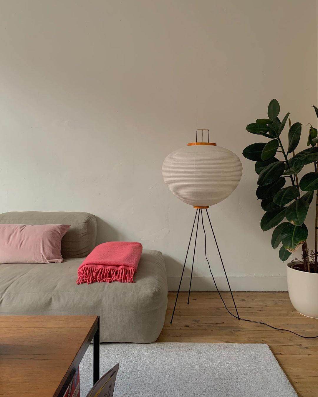 Lampadaire En Papier De Riz