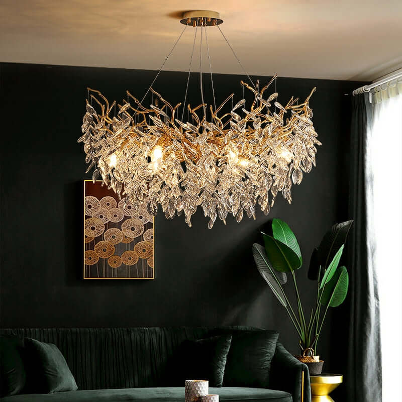 Elegant Fransk Kristall Lysekrone - Moderne Loftlampe