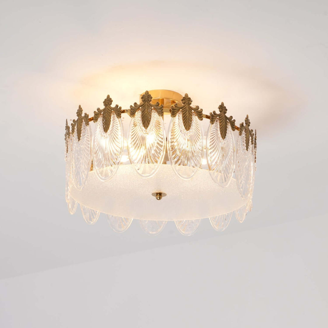 Dekorativ rund glas lysekrone