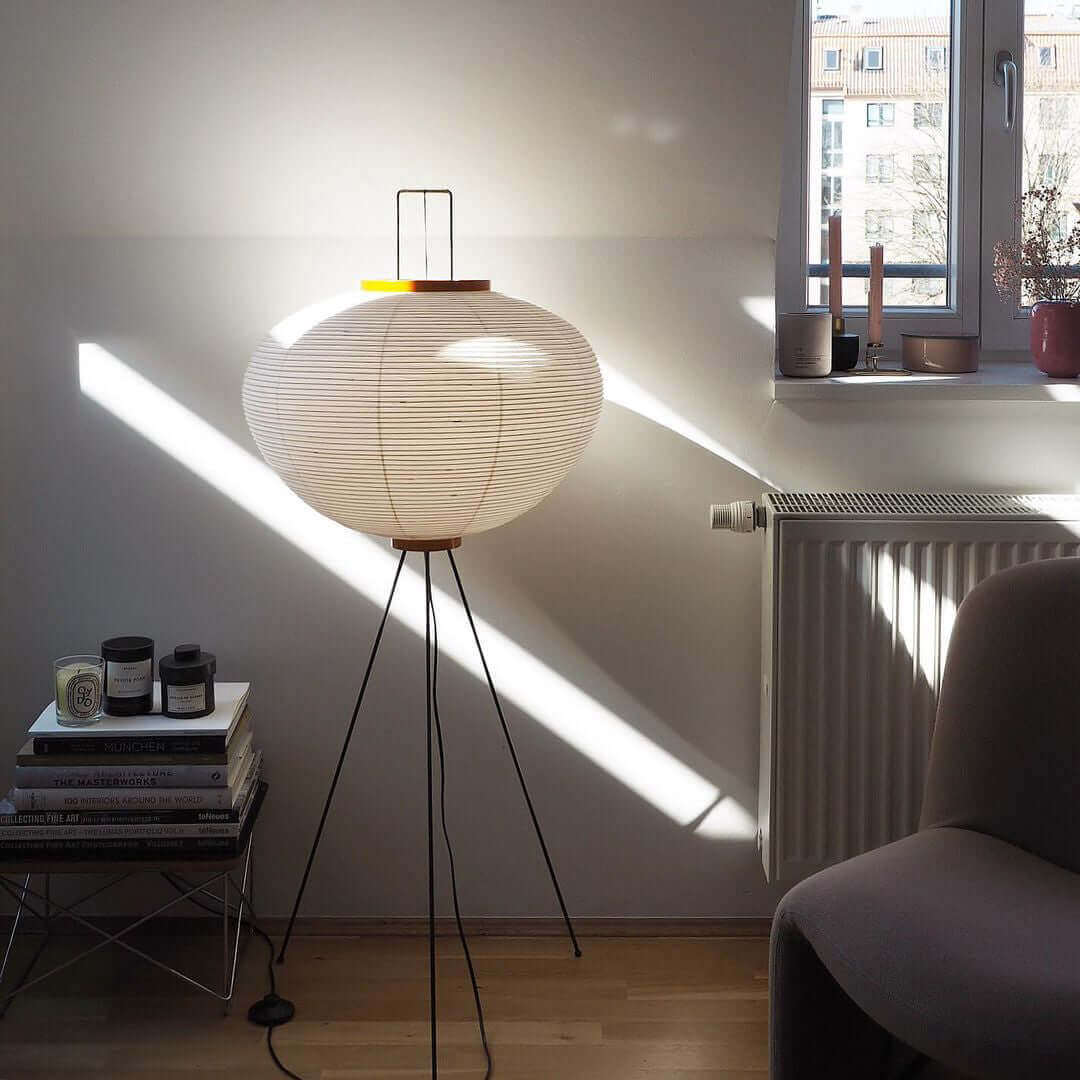 Lampadaire En Papier De Riz