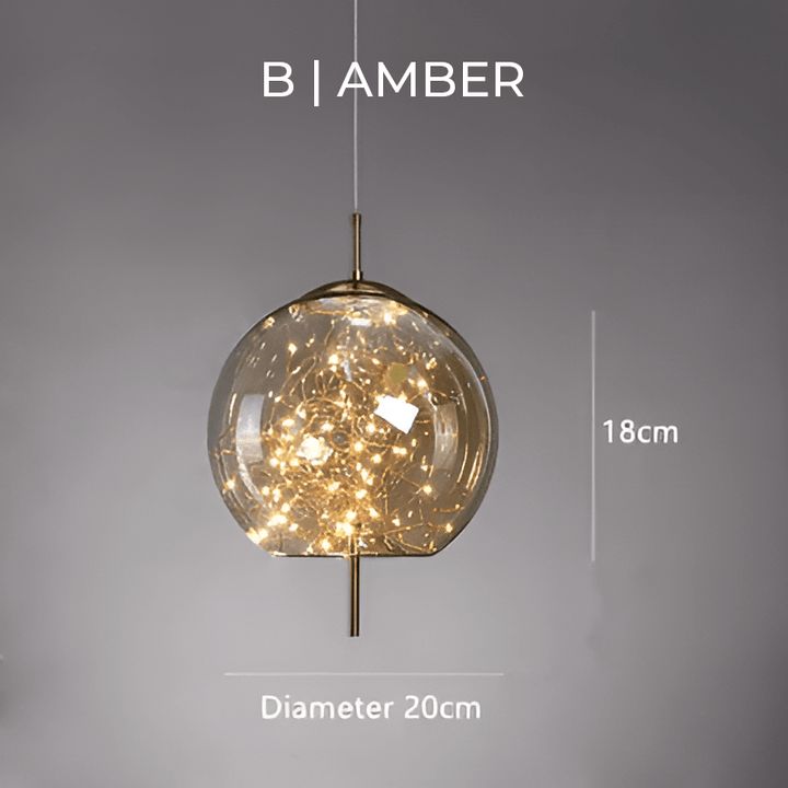 Mørk glas pendel til moderne indretning