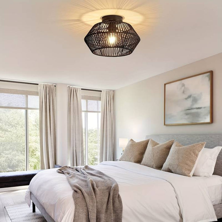 Boho Rattan Loftslampe