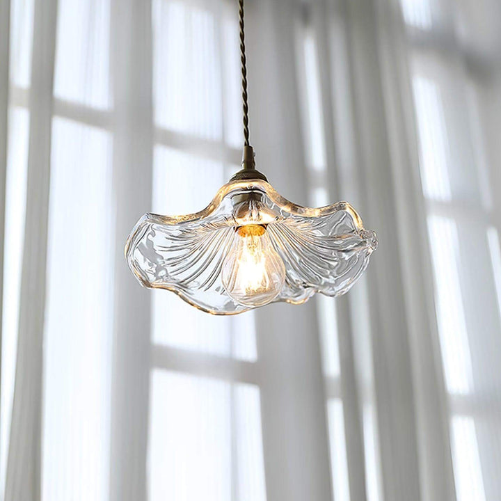 Glasblomst lampe, vedhængslampe, moderne belysning
