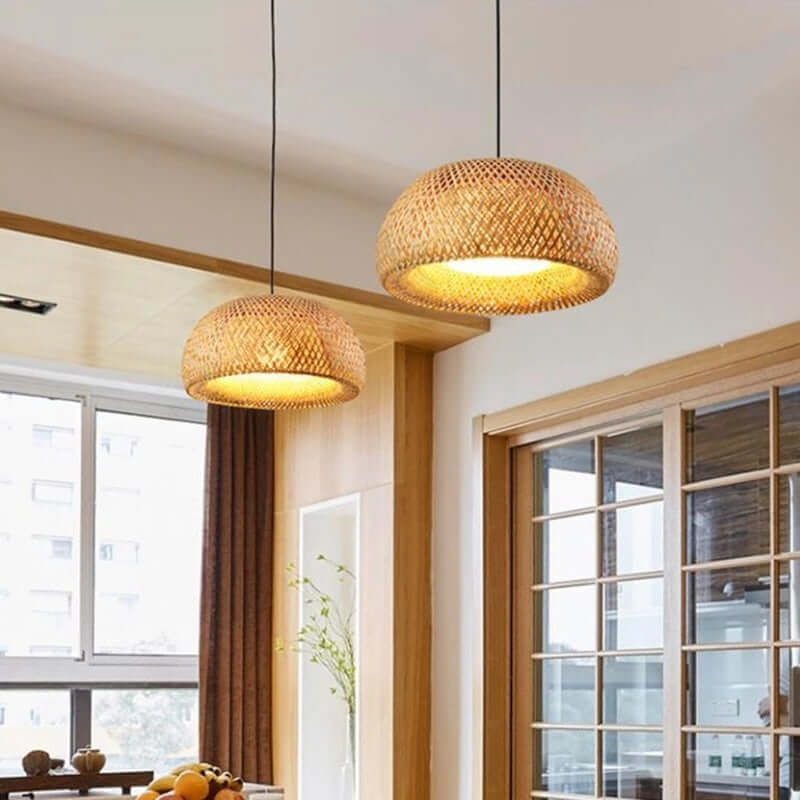 Bambus pendel lampe