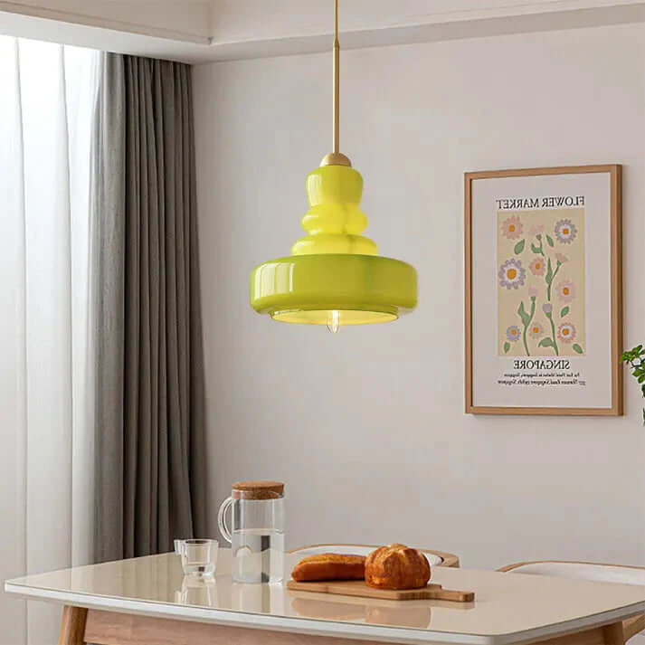 Bauhaus-stil pendellampe af glas