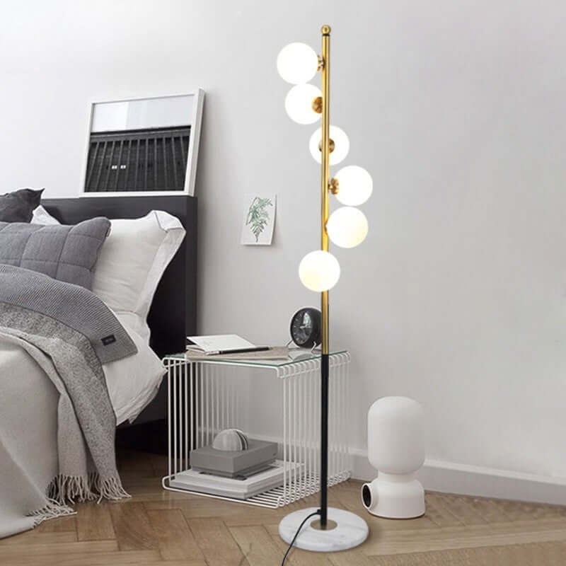Moderne Glas Gulvlampe - Minimalistisk og Stilfuld