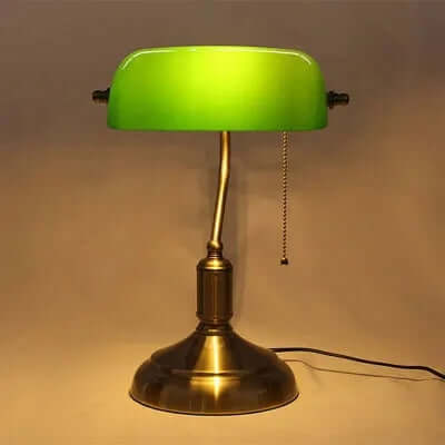 Elegant Glas Bordlampe i Europæisk Stil