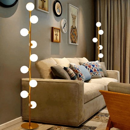 Moderne Glas Gulvlampe - Minimalistisk og Stilfuld
