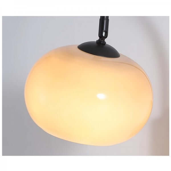 Moderne drejelig væglampe i glas og metal